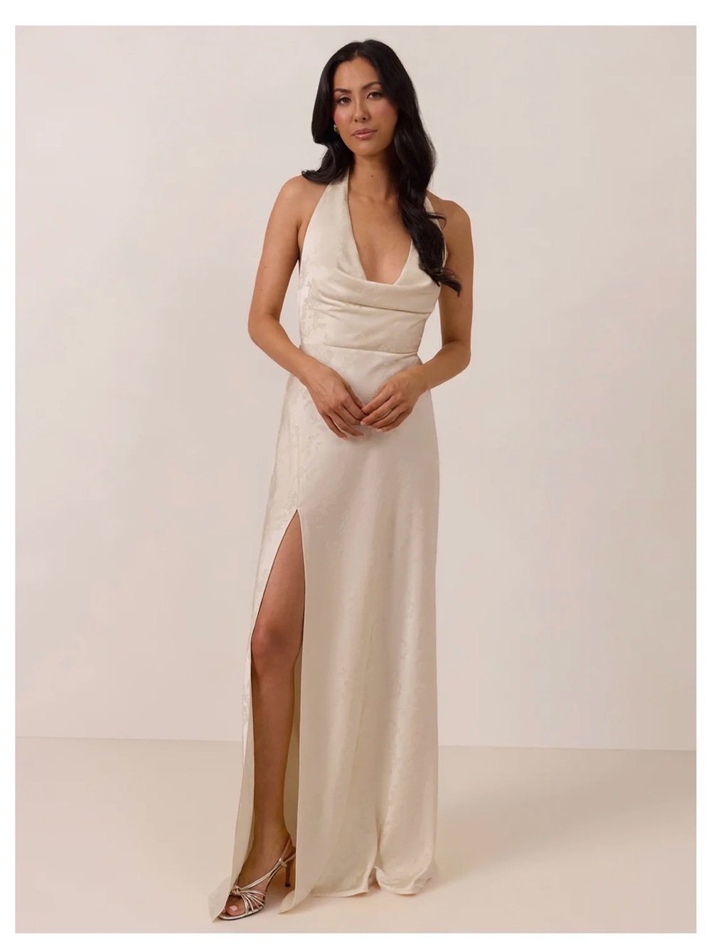 Park & Fifth Bridesmaid Dress - Ellery Dress in Stone Jacquard